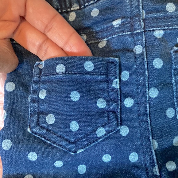 Cat & Jack jeans. Color: Blue Jeans w/ White Polka Dots. Size: 0-3 month. - Picture 5 of 5